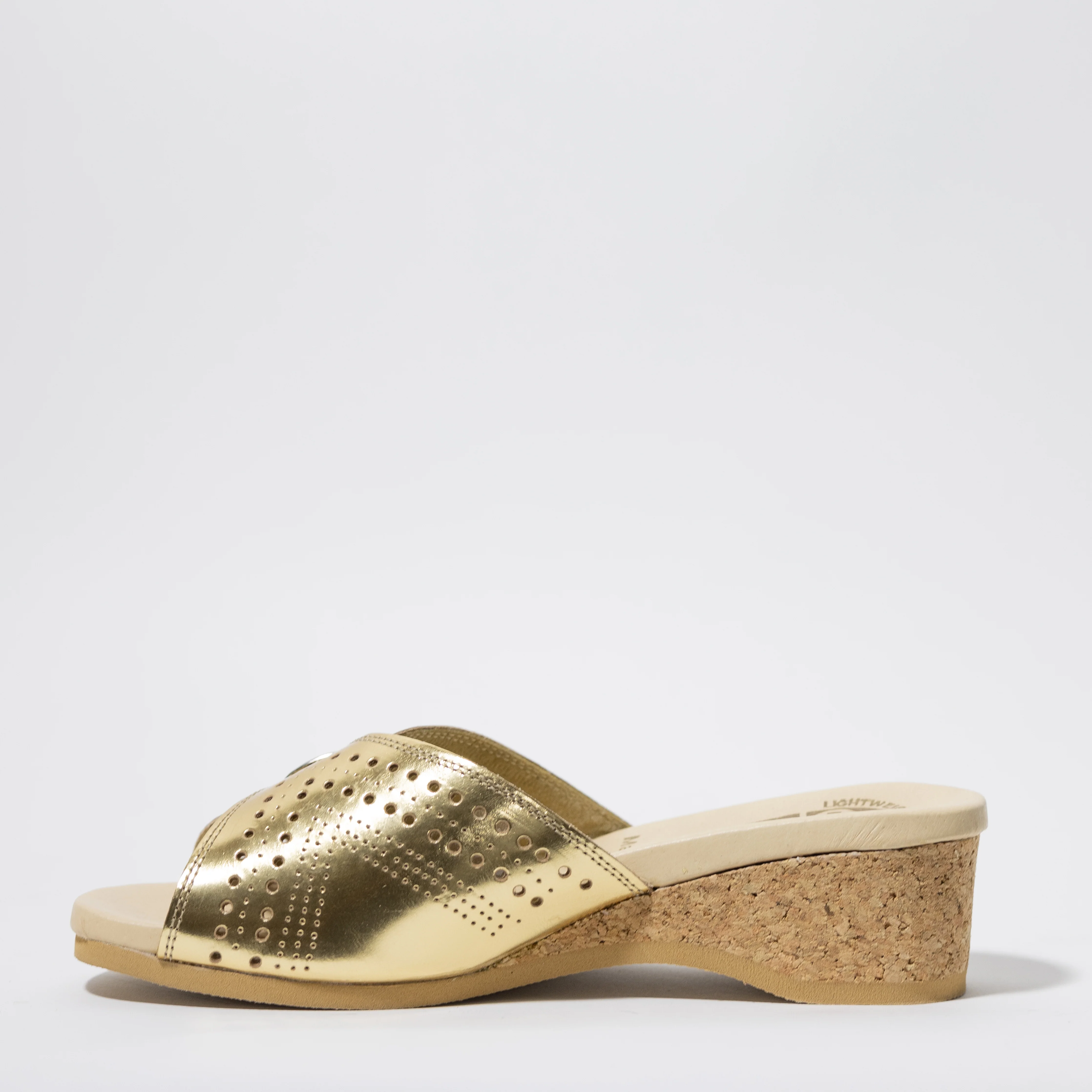 WORISHOFER 251 SLIP ON FLATS IN GOLD - Image 3