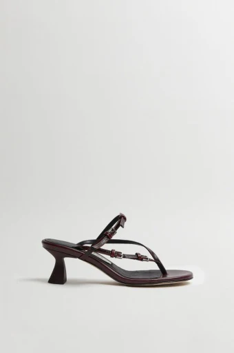 MIISTA Abisai Burgundy Mini Buckled Sandals - Image 14