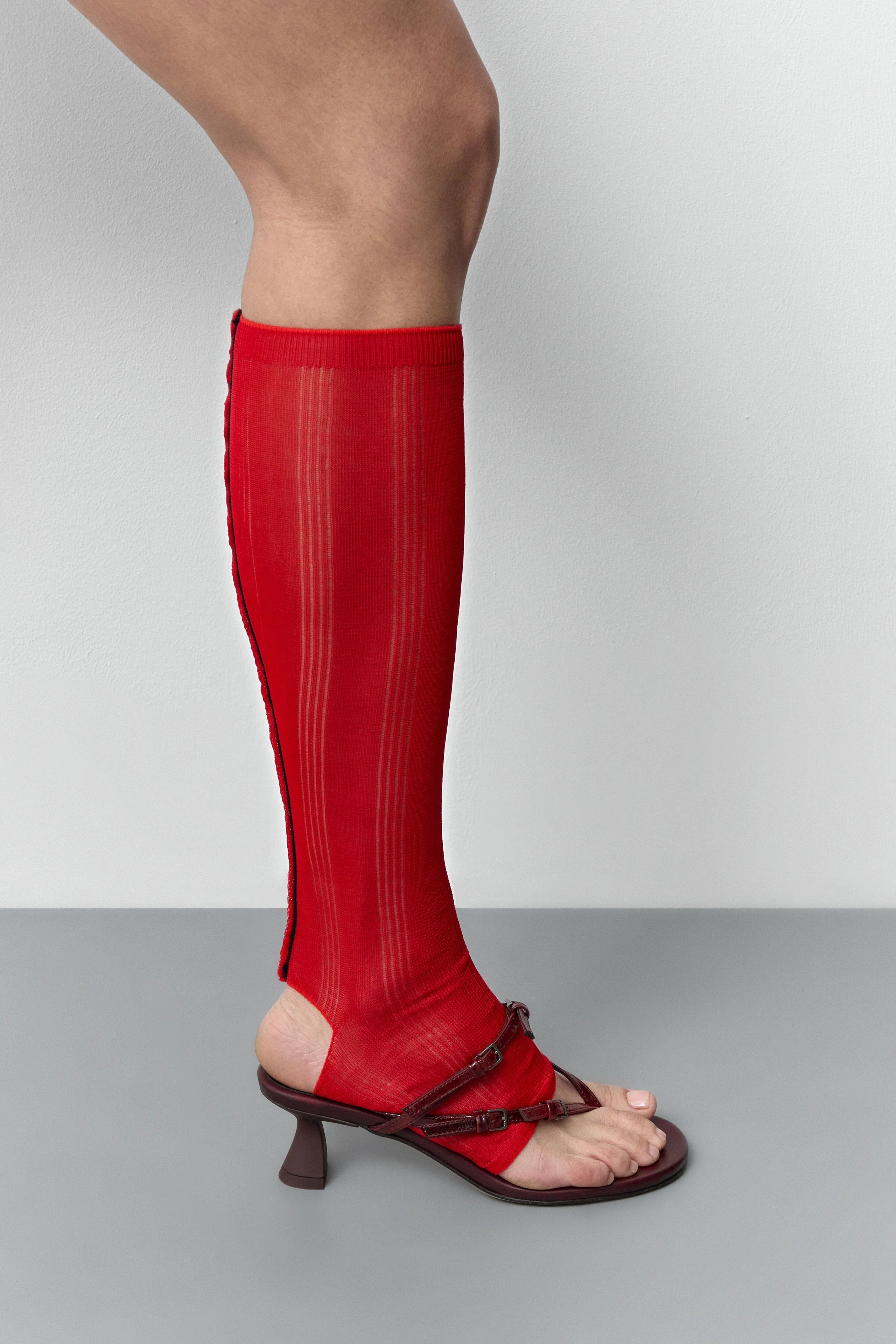 MIISTA Abisai Burgundy Mini Buckled Sandals - Image 5