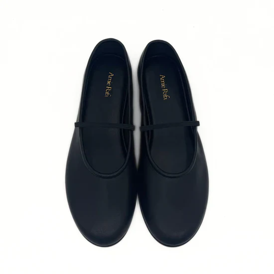 AMIE RAFA AMBER ELASTIC MARY JANE BLACK LEATHER - Image 4