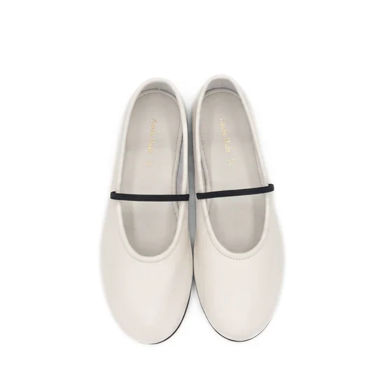 AMIE RAFA AMBER ELASTIC MARY JANE WHITE LEATHER - Image 2