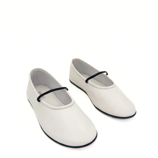 AMIE RAFA AMBER ELASTIC MARY JANE WHITE LEATHER - Image 3