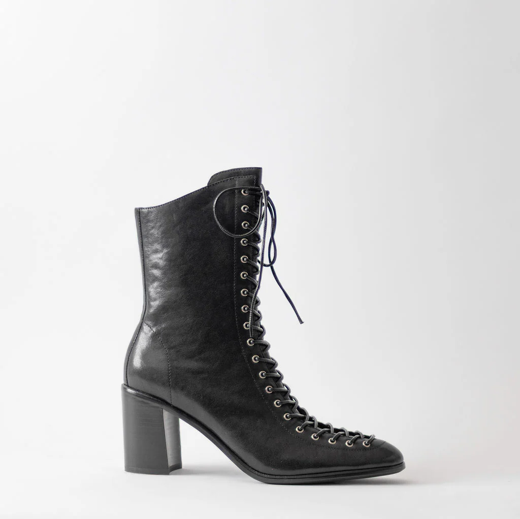 JEFFREY CAMPBELL ARCHILLE-2 BLACK LACE UP BOOTS - Image 3