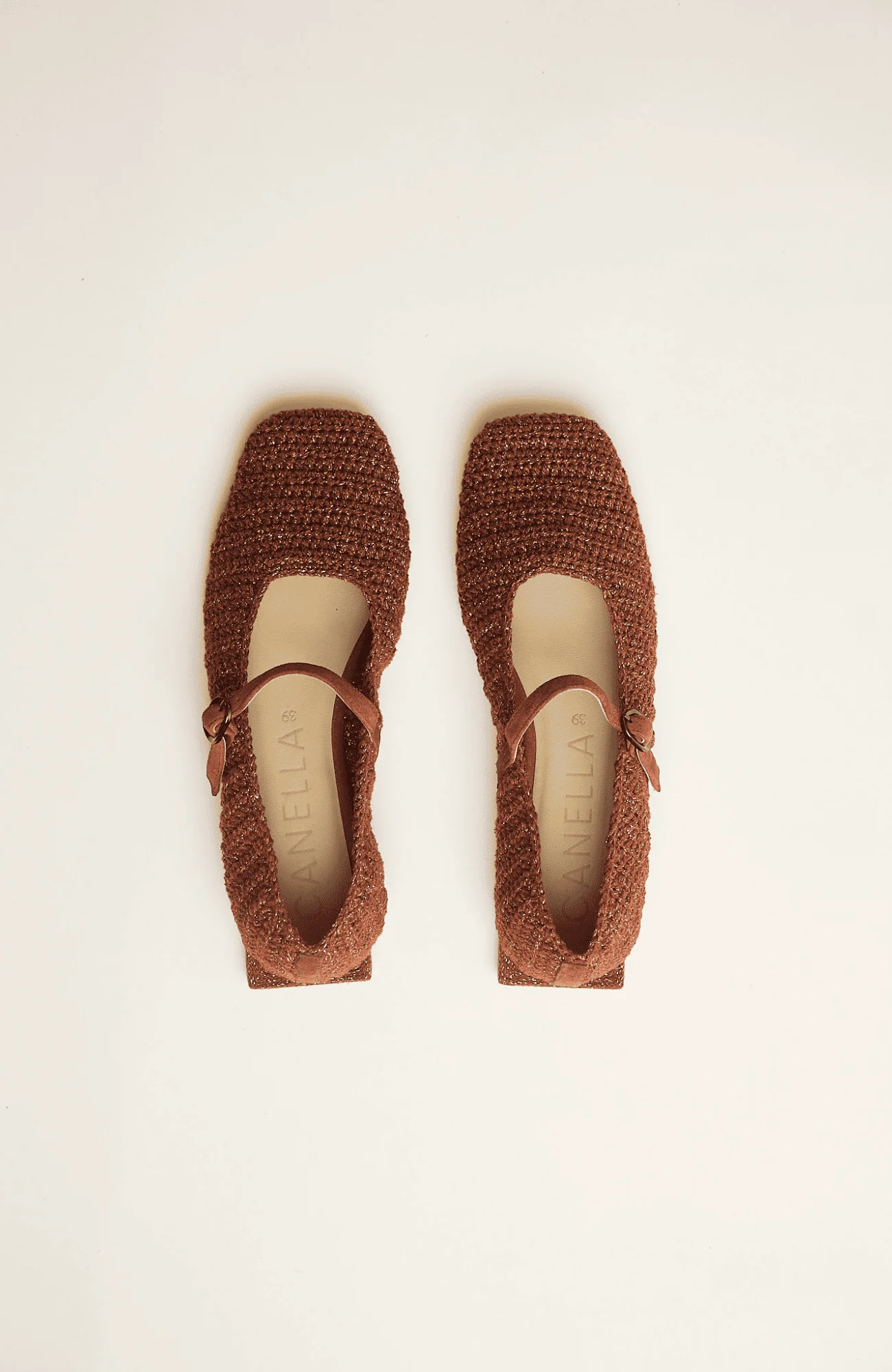 CANELLA BALLERINAS TEJIDAS WOVEN BROWN - Image 4