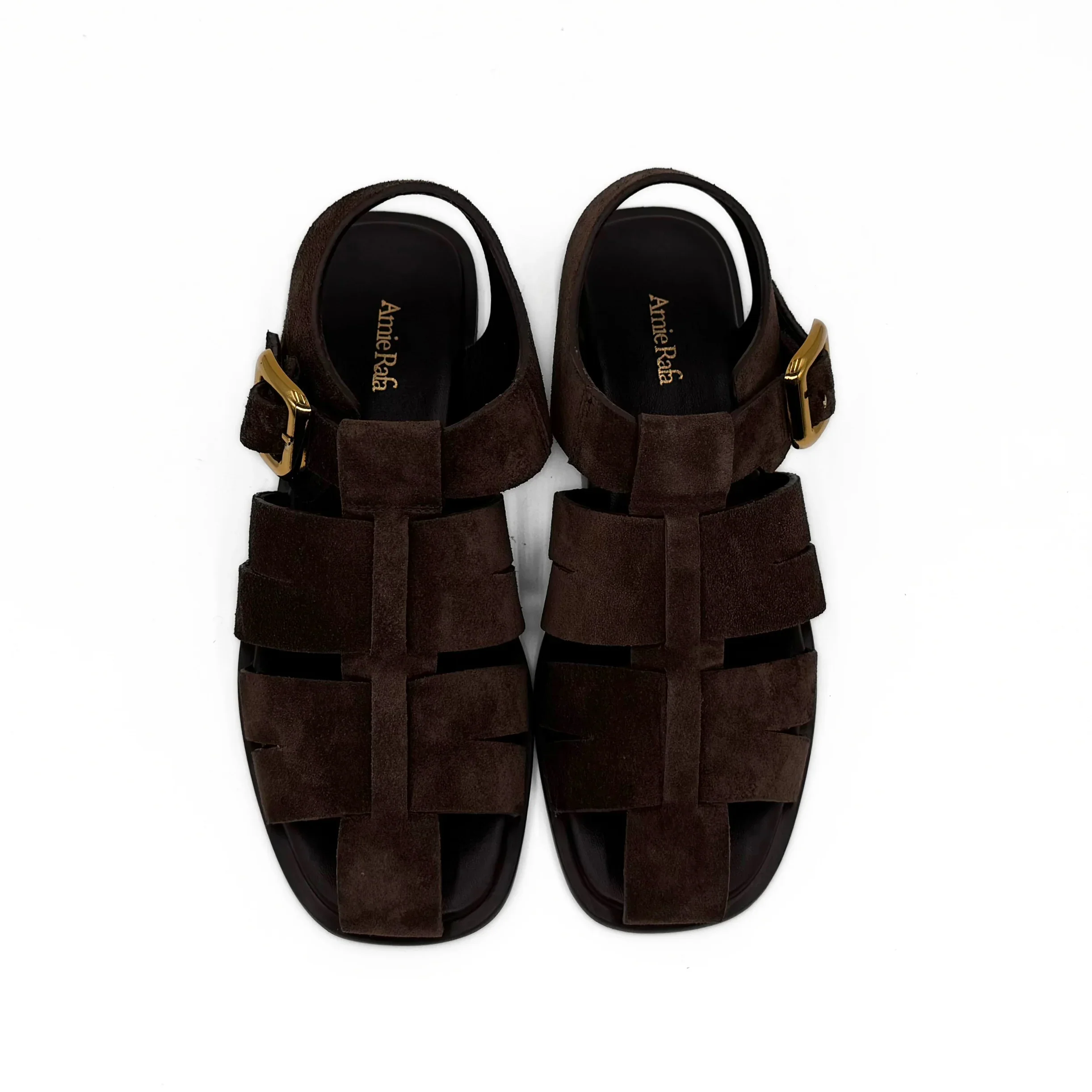 AMIE RAFA BERTHA SUEDE FISHERMAN IN BROWN - Image 4