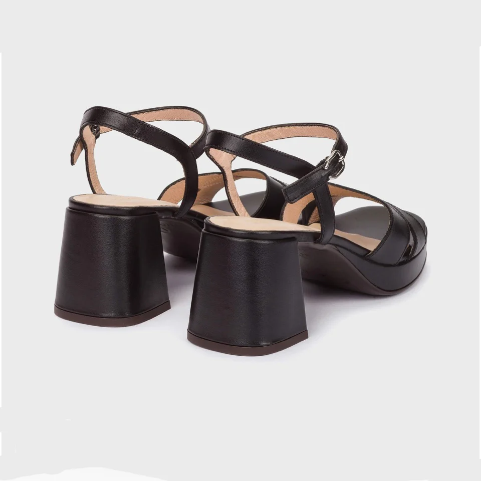 WONDERS BLOCK HEEL DRESS SANDAL BLACK - Image 3