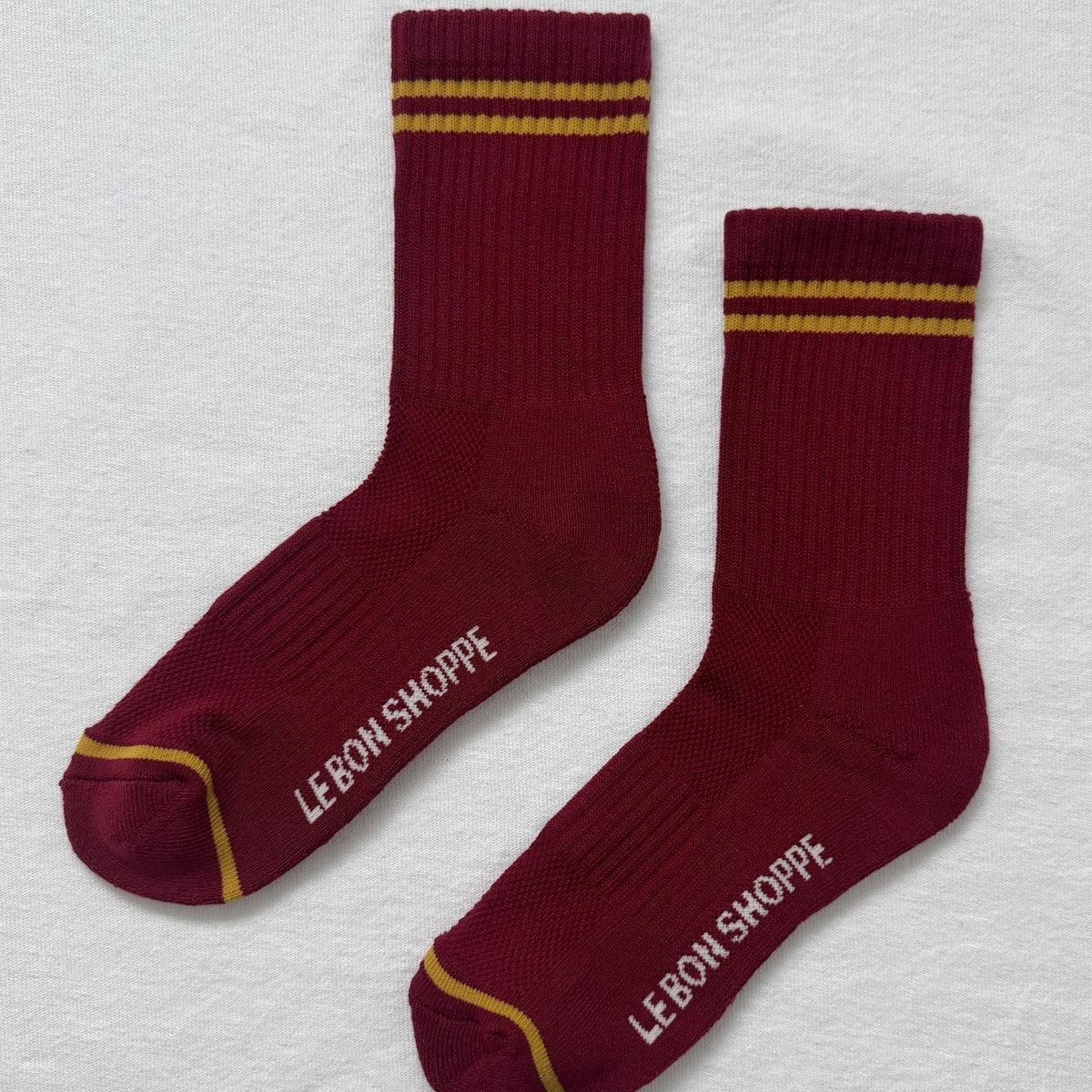 LEBON SHOPPE BOYFRIEND SOCKS CARDINAL