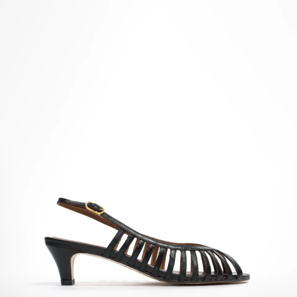 ANONYMOUS COPENHAGEN CARMINHO 40 STILLETTO BLACK SHINY LAMB - Image 5