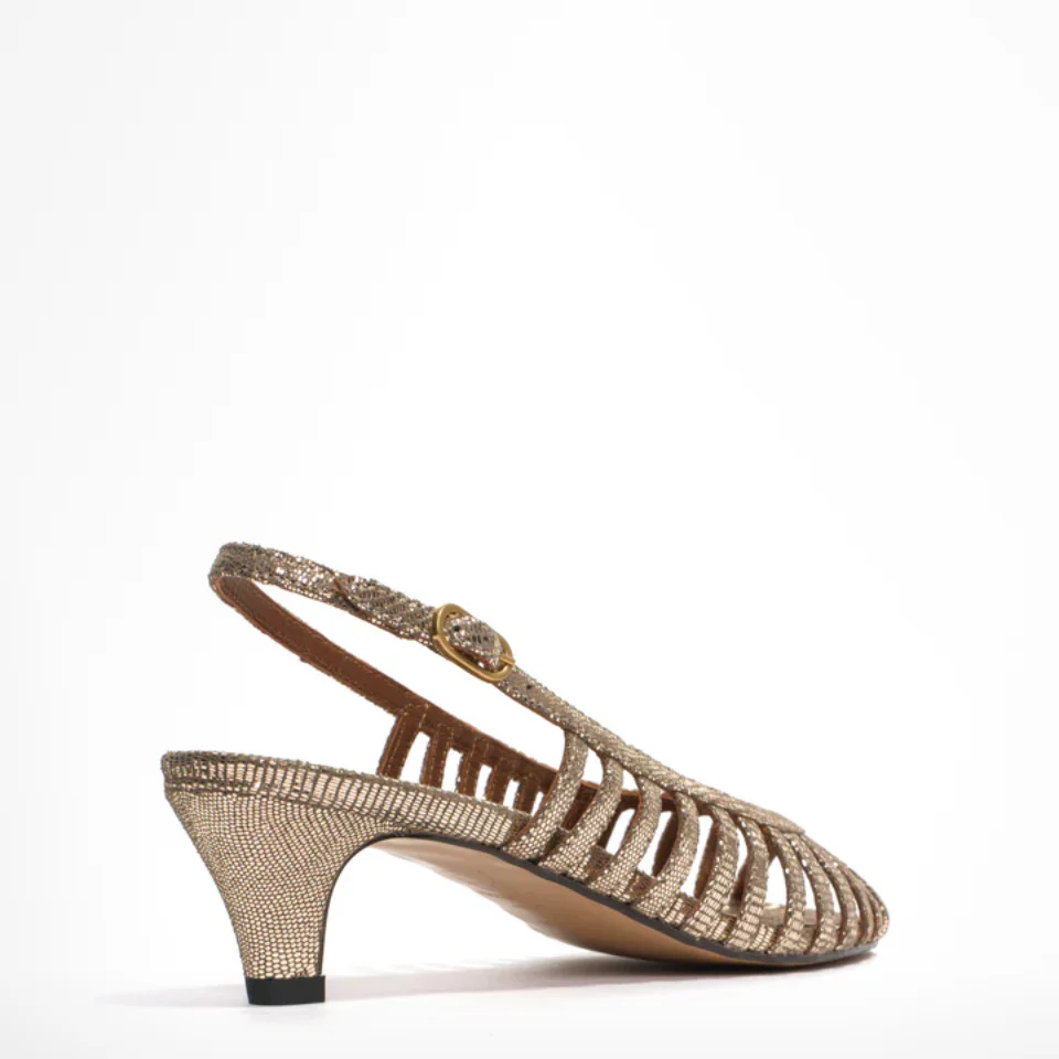 CARMINHO 40 STILLETTO CRACKLED VINTAGE CHAMPAGNE - Image 5