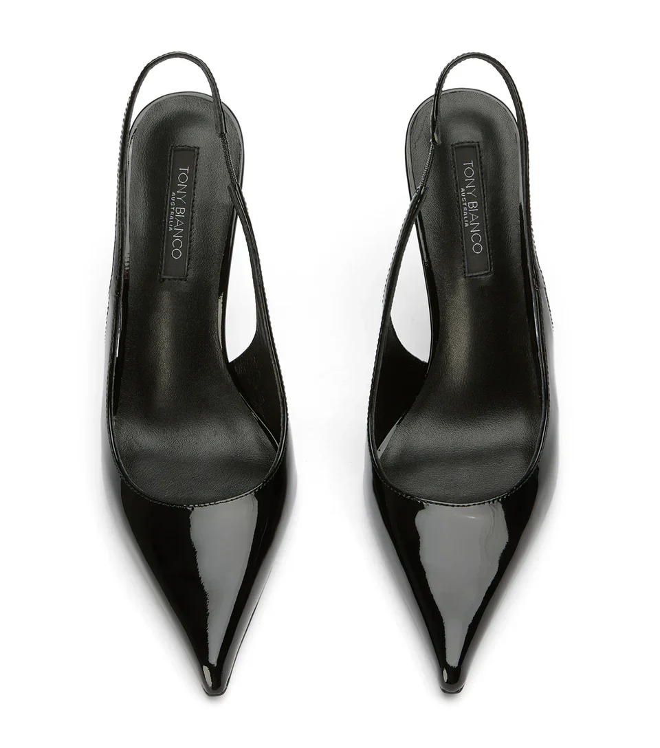 TONY BIANCO CHARLOTTE SLING BACK BLACK PATENT - Image 4