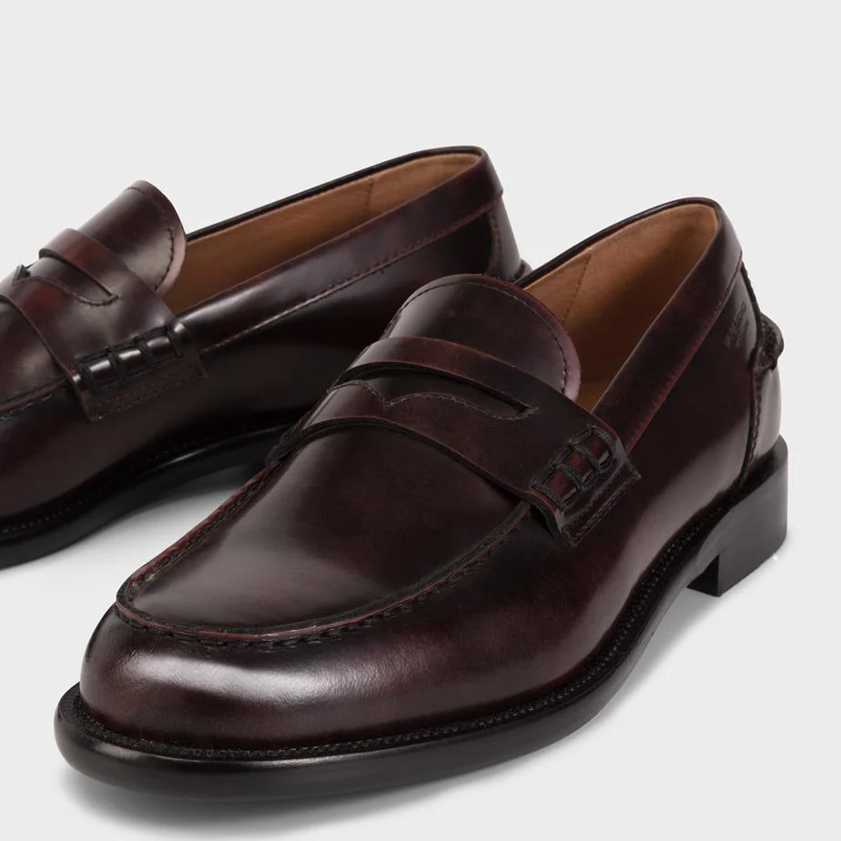 VAGABOND STEVEN LOAFER DARK RED POLISHED LEATHER