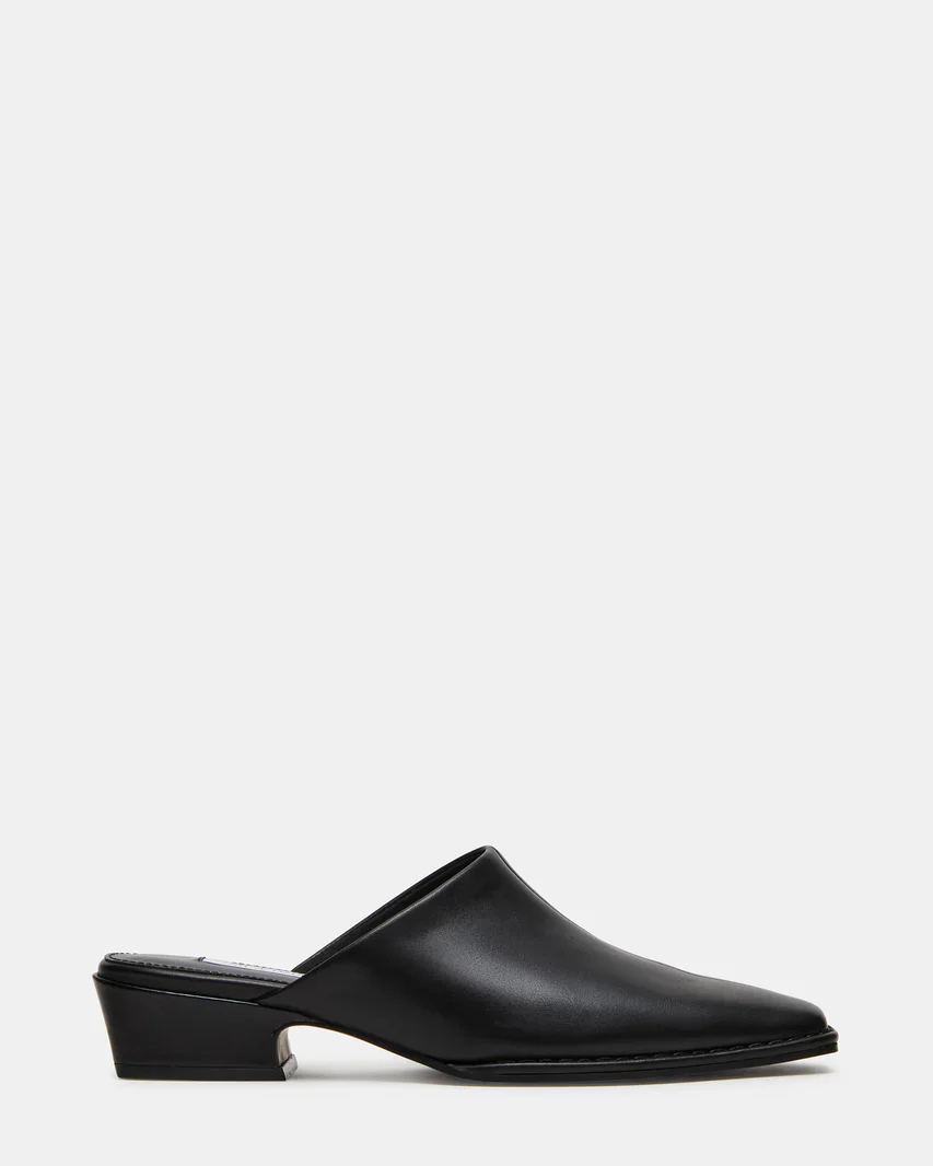STEVE MADDEN DESSA WESTERN MULE -BLACK - Image 5