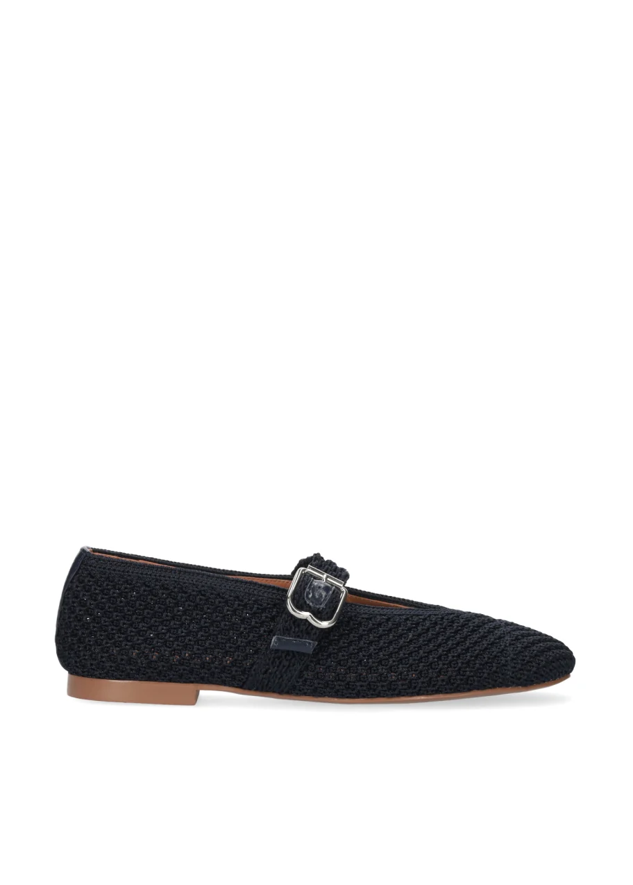 BIBI LOU ELANI WOVEN MARY JANES IN NAVY BLUE - Image 4