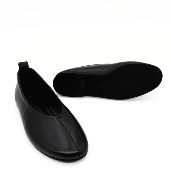 AMIE RAFA ERIKA FLAT BLACK LEATHER - Image 2