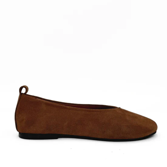 AMIE RAFA ERIKA FLAT BROWN SUEDE - Image 5