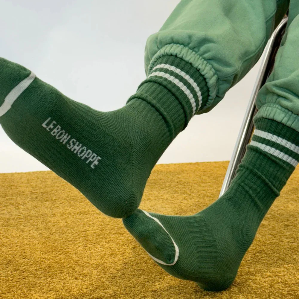 LEBON SHOPPE EXTENDED BOYFRIEND SOCKS MOSS X
