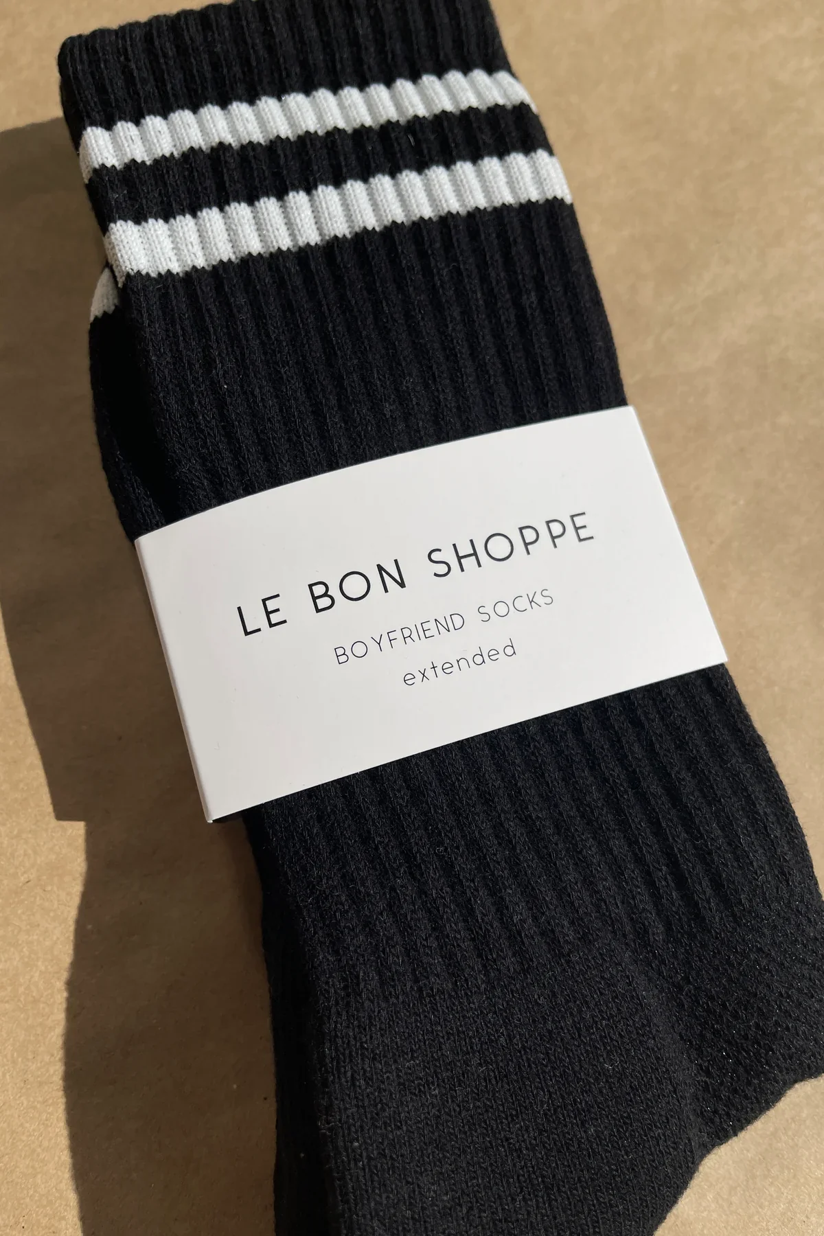 LE BON SHOPPE EXTENDED BOYFRIEND SOCKS NOIR X - Image 2