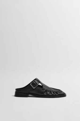 MIISTA Gianna Black Buckled Mules - Image 8