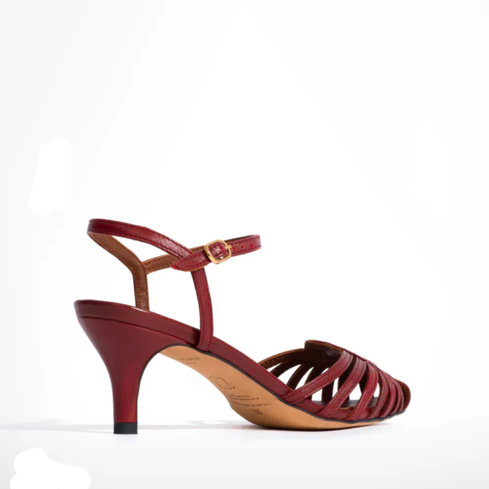 ANONYMOUS COPENHAGEN KEESHA 55 LIZARD BURGANDY LEATHER - Image 3