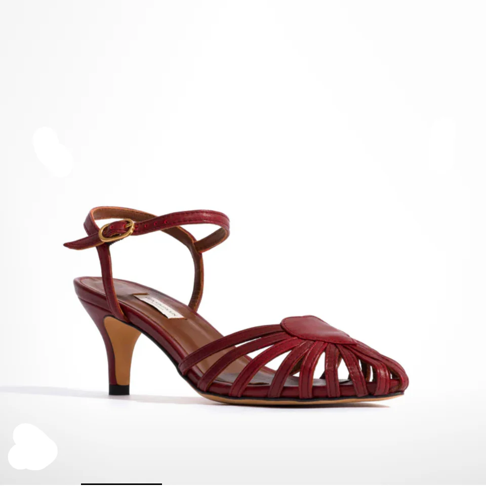 ANONYMOUS COPENHAGEN KEESHA 55 LIZARD BURGANDY LEATHER - Image 5