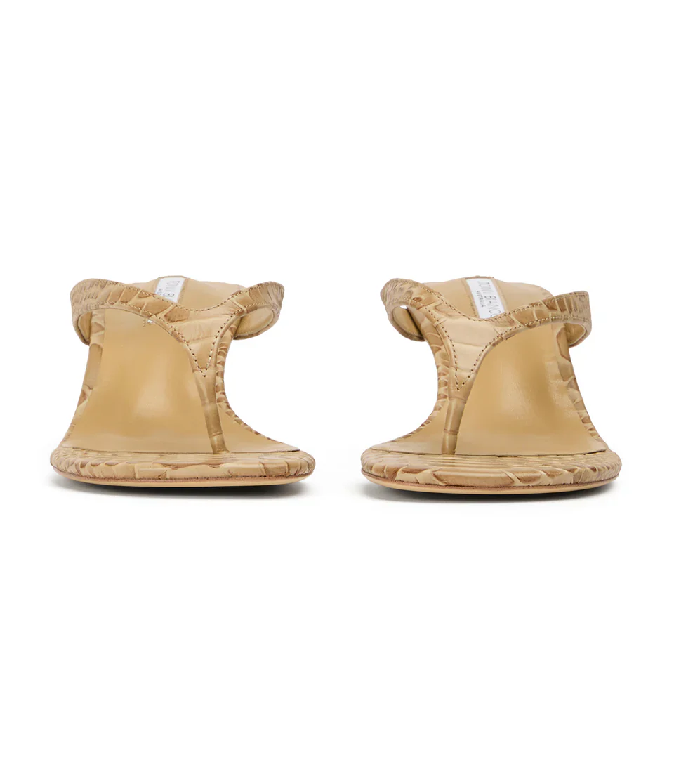 TONY BIANCO KRISTA THONGS IN TAN PYTHON - Image 4