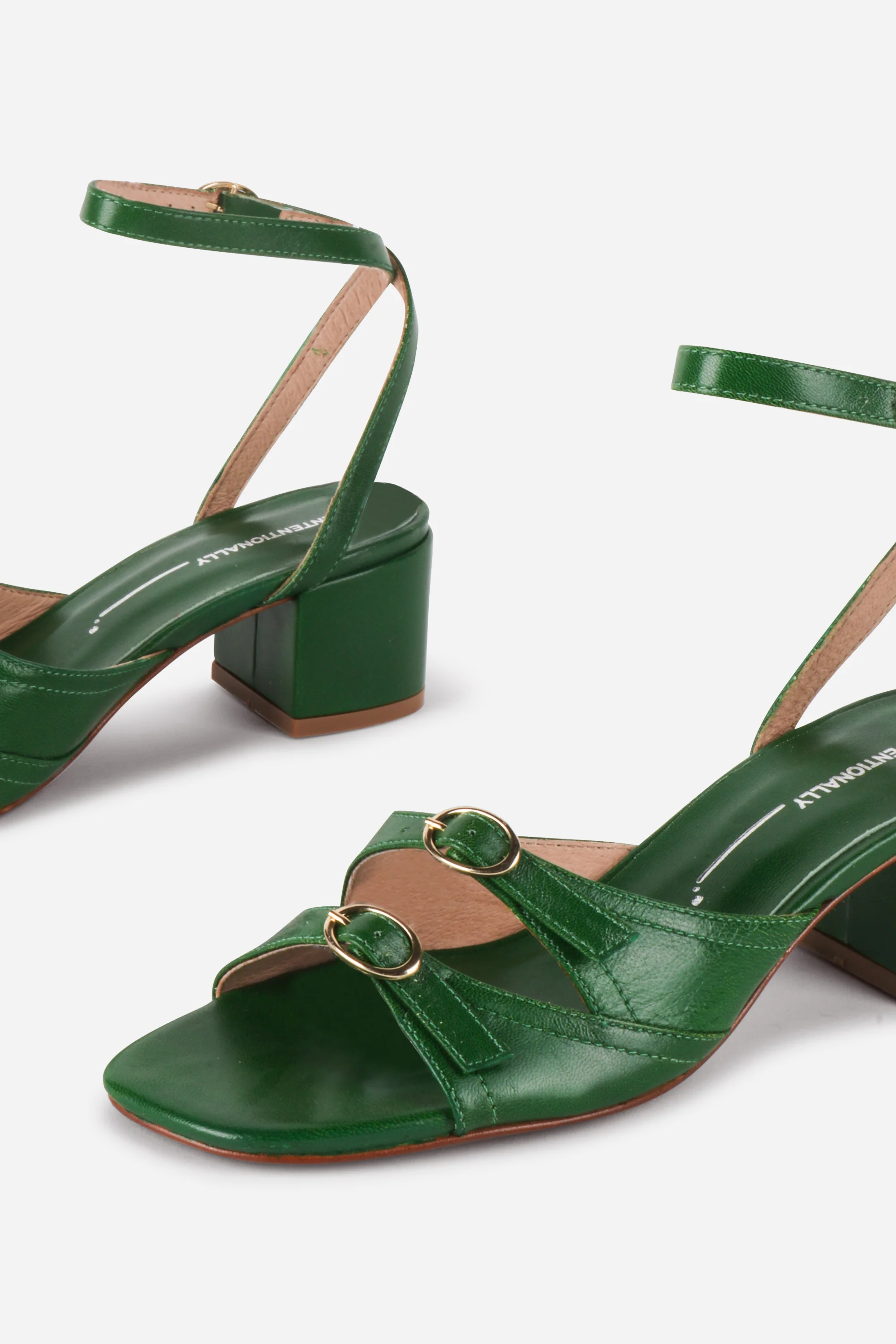 INTENTIONALLY BLANK LINGO HEELED SANDALS GREEN - Image 3