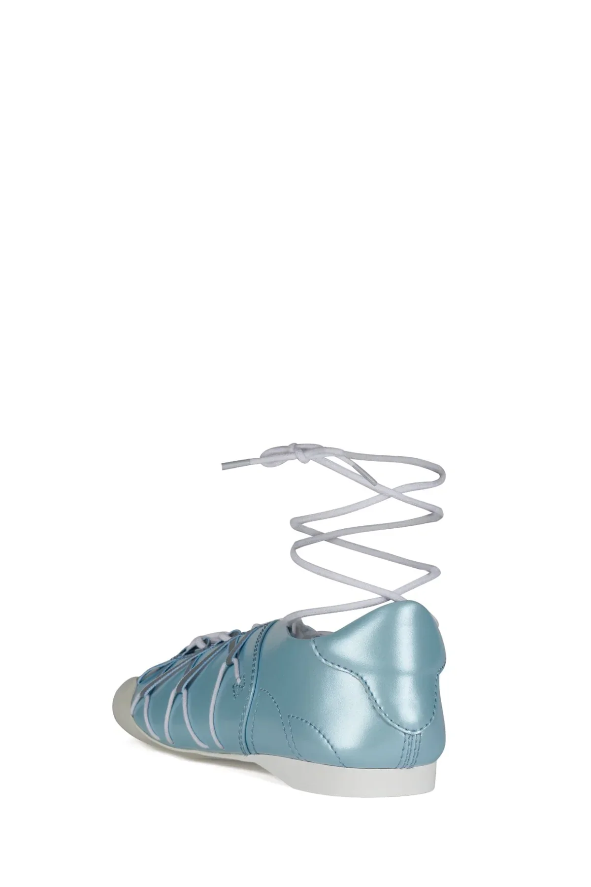 JEFFREY CAMPBELL M-V-P FLATS IN METALIC BLUE - Image 4