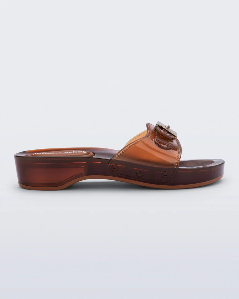 MELISSA PESCURA HEEL AND SCHOLL CLEAR BROWN - Image 4