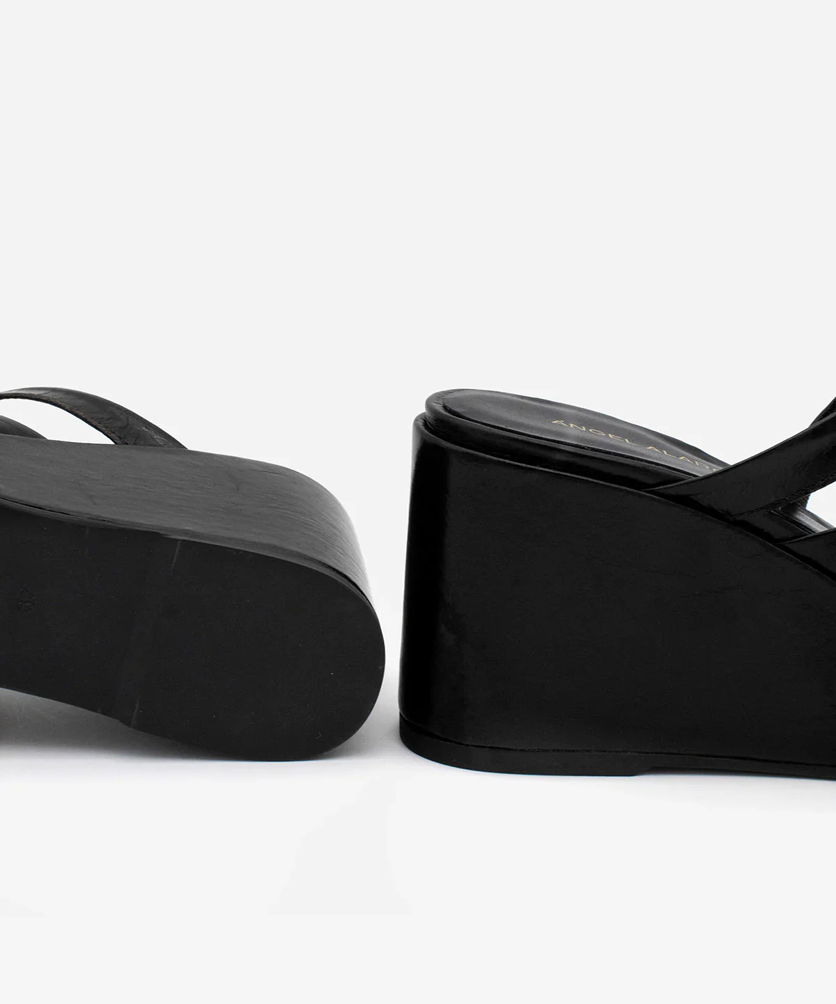 ANGEL ALACRON NICOLETTA WEDGE IN BLACK - Image 3