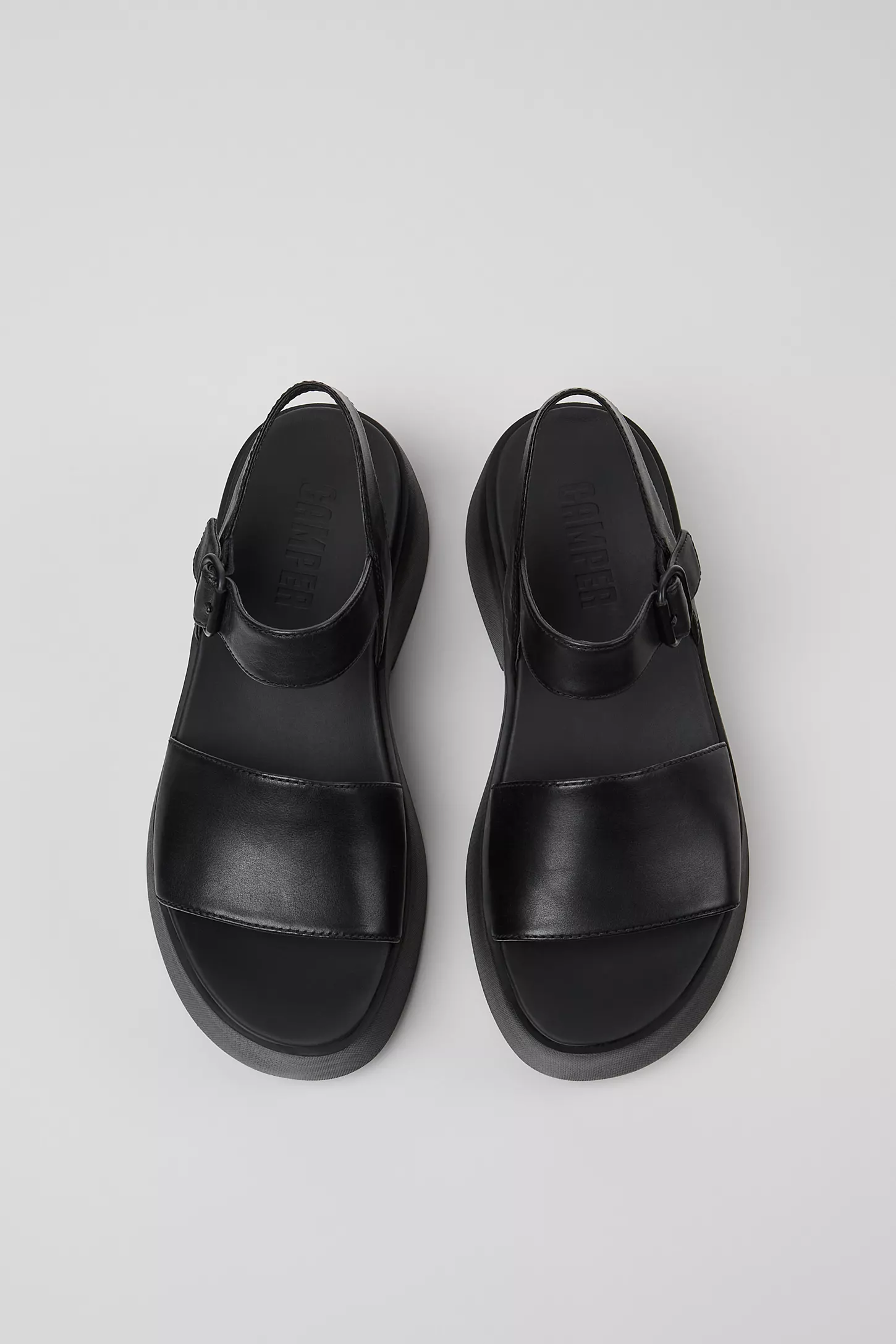 CAMPER TASHA FLATFORM SANDALS IN BLACK - Image 8