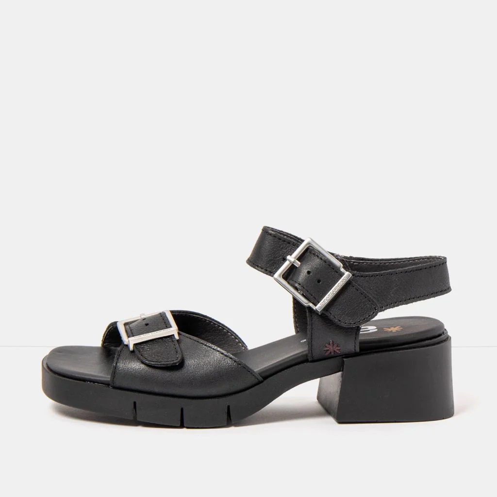 ART VARSOVIA-BLACK BUCKLE SANDALS - Image 5