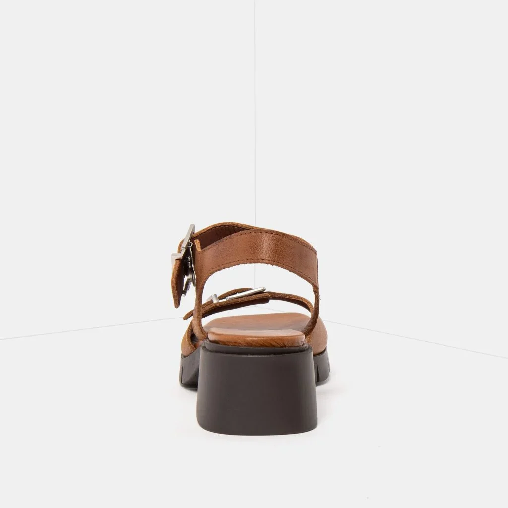 ART VARSOVIA-BROWN BUCKLE SANDALS - Image 2