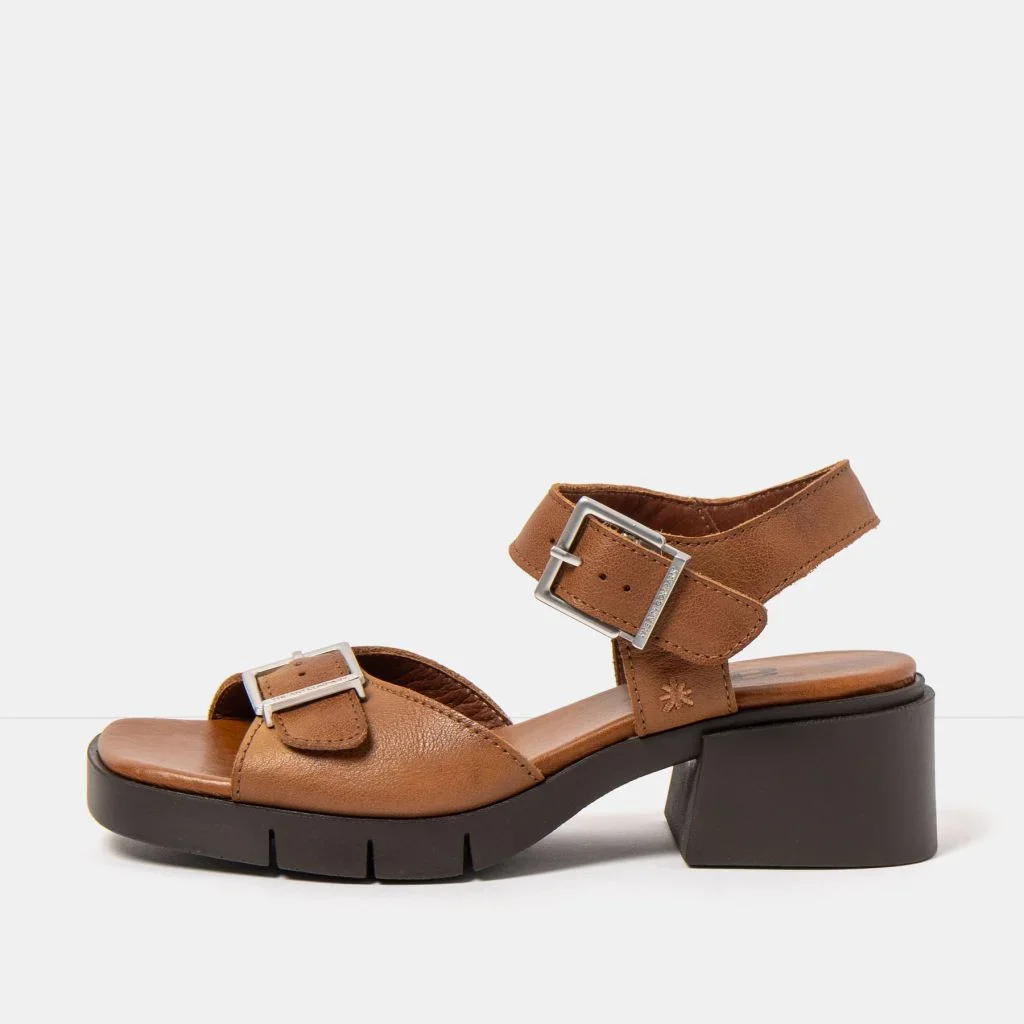 ART VARSOVIA-BROWN BUCKLE SANDALS - Image 4