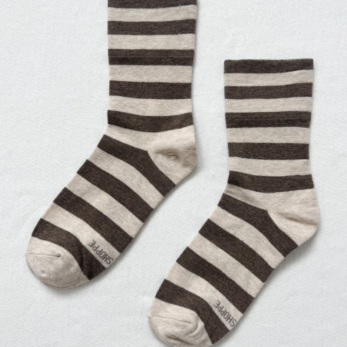 WALLY SOCKS WIDE BROWN STRIPE - Image 2